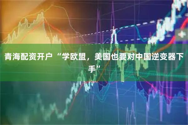 青海配资开户 “学欧盟，美国也要对中国逆变器下手”